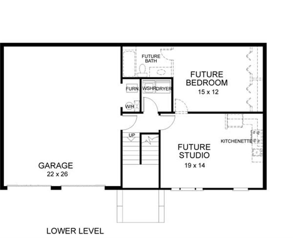 Floor Plan First Story of European Plan #109-1031
